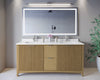 Custom image for Natural Oak with Brushed Nickel Trim / White Quartz / No Mirror