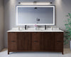 Custom image for Dark Walnut with Matte Black Trim / Carrara Cultured Marble / No Mirror
