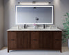 Custom image for Dark Walnut with Matte Black Trim / Giotto Quartz / No Mirror