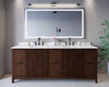 Custom image for Dark Walnut with Matte Black Trim / White Quartz / No Mirror