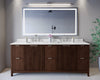 Custom image for Dark Walnut with Brushed Nickel Trim / Carrara Cultured Marble / No Mirror