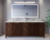 Custom image for Dark Walnut with Brushed Nickel Trim / Giotto Quartz / No Mirror