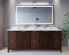 Custom image for Dark Walnut with Brushed Nickel Trim / White Quartz / No Mirror