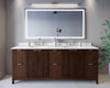 Custom image for Dark Walnut with Brushed Nickel Trim / White Quartz / No Mirror
