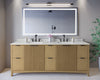 Custom image for Natural Oak with Matte Black Trim / Giotto Quartz / No Mirror
