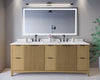 Custom image for Natural Oak with Matte Black Trim / White Cultured Marble / No Mirror