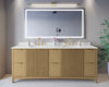 Custom image for Natural Oak with Brushed Gold Trim / Carrara Cultured Marble / No Mirror