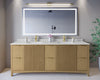 Custom image for Natural Oak with Brushed Gold Trim / Giotto Quartz / No Mirror