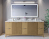 Custom image for Natural Oak with Brushed Nickel Trim / White Carrara Marble / No Mirror