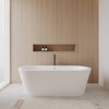 Custom image for White with Shiny White Trim and Matte Black Faucet / 71
