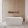 Custom image for White with Shiny White Trim and Matte Black Faucet / 63
