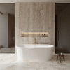 Custom image for White with Shiny White Trim and Brushed Gold Faucet / 71