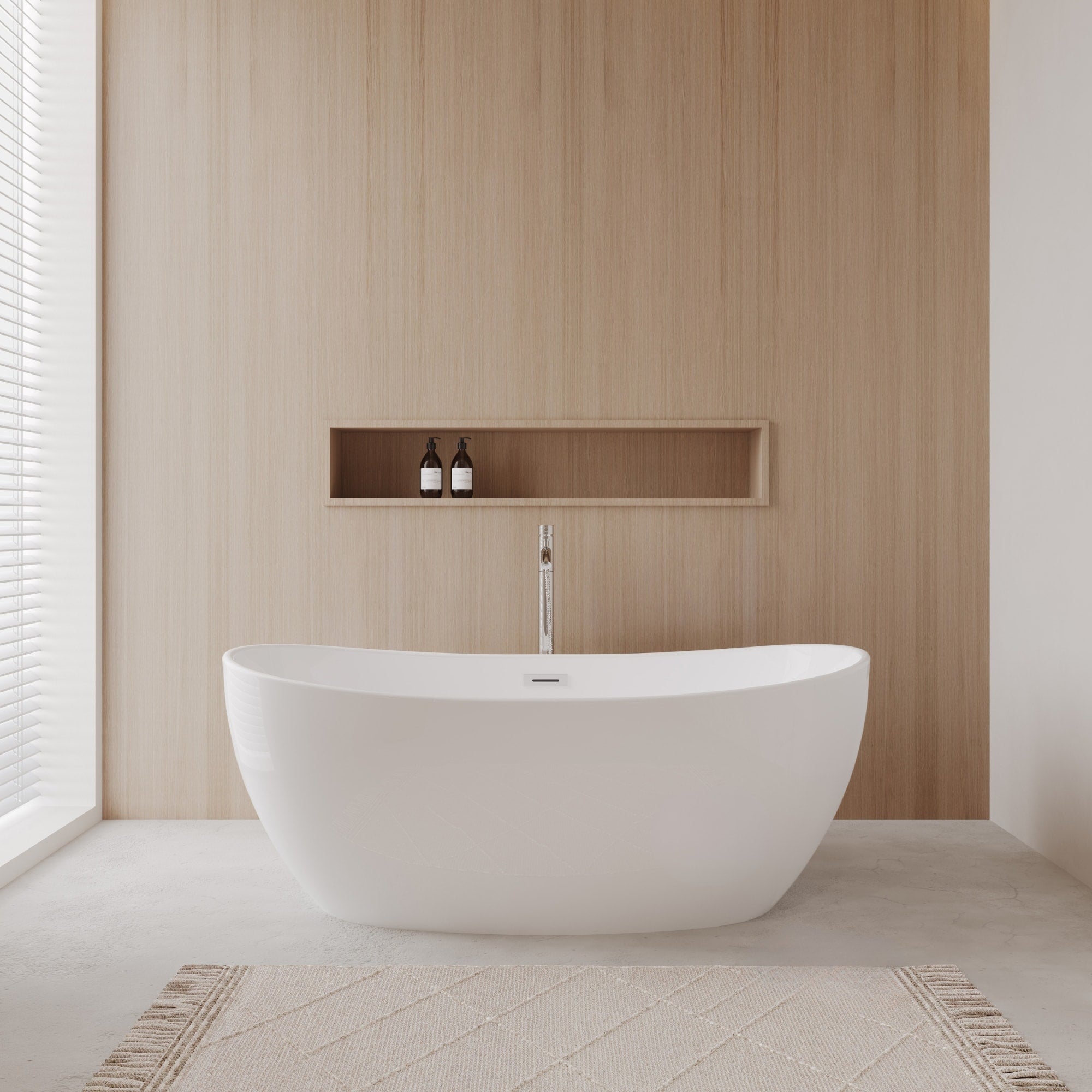 t*a様 REBECCA 30th Anniversary Complete B Rebecca Freestanding Acrylic Bathtub With Faucet 60 inch – Wyndham