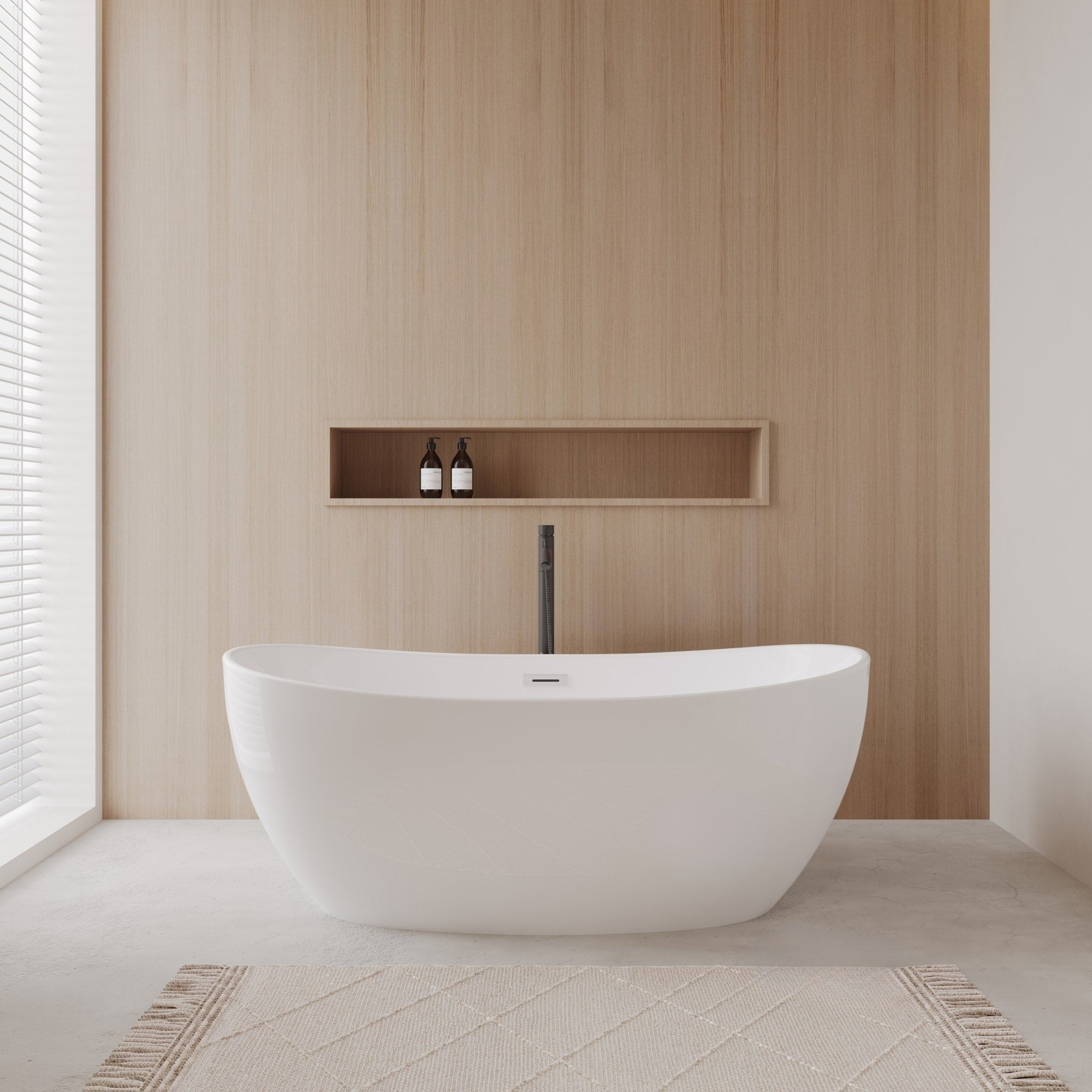 t*a様 REBECCA 30th Anniversary Complete B Rebecca Freestanding Acrylic Bathtub With Faucet 60 inch – Wyndham