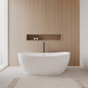 Custom image for White with Shiny White Trim and Matte Black Faucet / 60