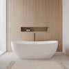 Custom image for White with Shiny White Trim and Matte Black Faucet / 70