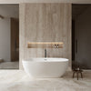 Custom image for Matte White with Polished Chrome Trim and Matte Black Faucet / 67