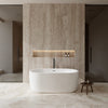 Custom image for White with Polished Chrome Trim and Matte Black Faucet / 60