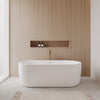Custom image for White with Shiny White Trim and Brushed Gold Faucet / 67