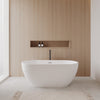 Custom image for White with Polished Chrome Trim and Matte Black Faucet / 60