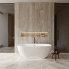 Custom image for White with Polished Chrome Trim and Matte Black Faucet / 67