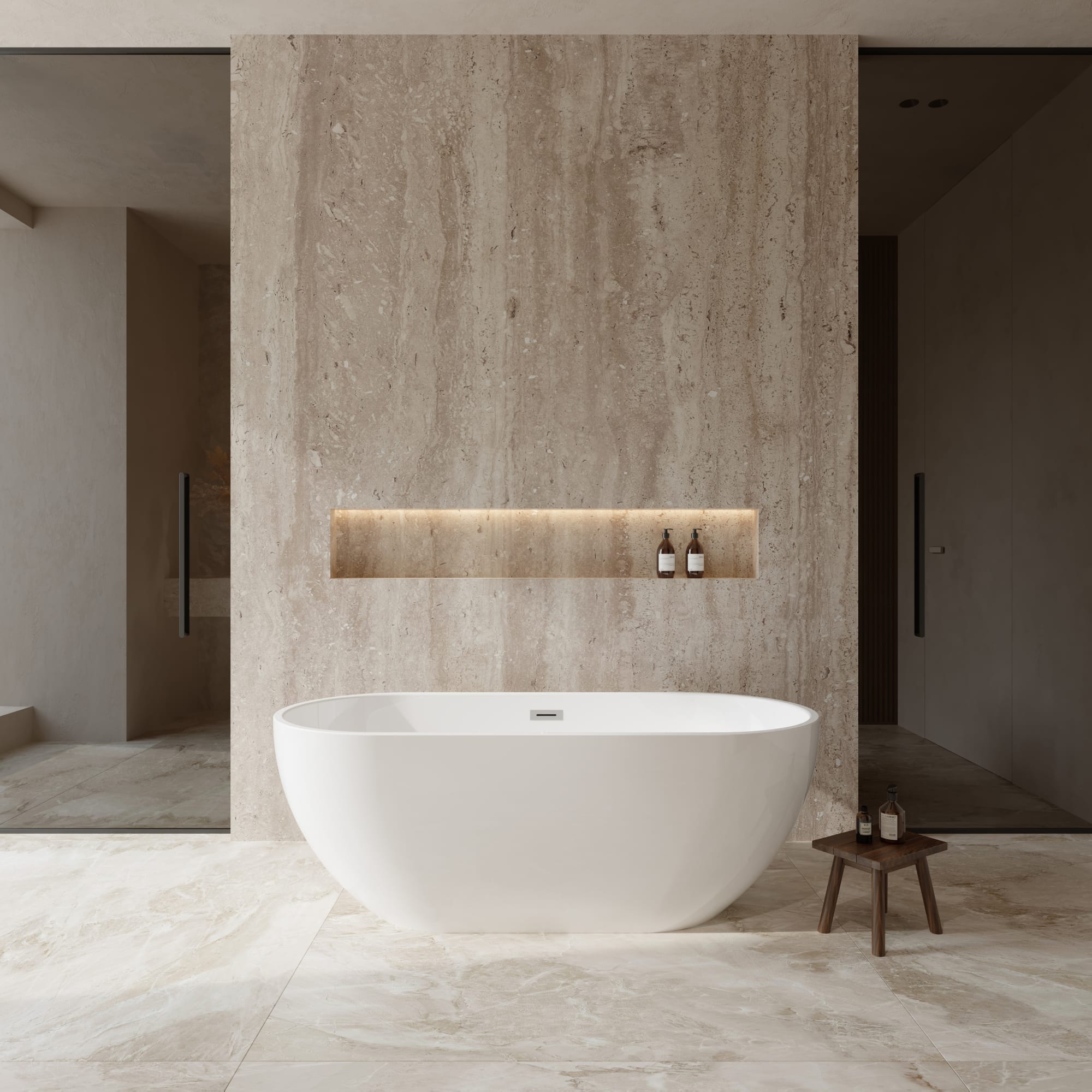 ヒランヤ　プラーナAQM　メノウ製（風呂用） Brooklyn Freestanding Acrylic Bathtub No Faucet 67 inch – Wyndham