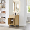 Custom image for Whitewashed Oak with Matte Black Trim / Giotto Quartz / No Mirror