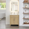 Custom image for Whitewashed Oak with Brushed Nickel Trim / Giotto Quartz / No Mirror
