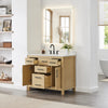 Custom image for Whitewashed Oak with Matte Black Trim / White Cultured Marble / No Mirror