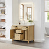 Custom image for Whitewashed Oak with Brushed Nickel Trim / Carrara Cultured Marble / No Mirror