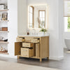 Custom image for Whitewashed Oak with Brushed Nickel Trim / White Cultured Marble / No Mirror