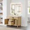 Custom image for Whitewashed Oak with Brushed Gold Trim / White Cultured Marble / No Mirror