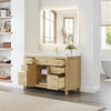 Custom image for Whitewashed Oak with Brushed Gold Trim / Giotto Quartz / No Mirror