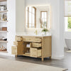 Custom image for Whitewashed Oak with Brushed Gold Trim / White Quartz / No Mirror