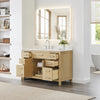 Custom image for Whitewashed Oak with Brushed Nickel Trim / Giotto Quartz / No Mirror