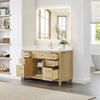 Custom image for Whitewashed Oak with Brushed Nickel Trim / White Quartz / No Mirror
