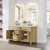 Custom image for Whitewashed Oak with Matte Black Trim / Giotto Quartz / No Mirror