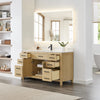 Custom image for Whitewashed Oak with Matte Black Trim / White Cultured Marble / No Mirror