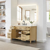 Custom image for Whitewashed Oak with Matte Black Trim / White Cultured Marble / No Mirror