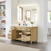 Custom image for Whitewashed Oak with Matte Black Trim / White Quartz / No Mirror