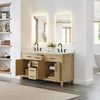 Custom image for Whitewashed Oak with Matte Black Trim / White Cultured Marble / No Mirror