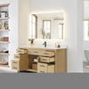 Custom image for Whitewashed Oak with Matte Black Trim / Giotto Quartz / No Mirror