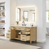 Custom image for Whitewashed Oak with Matte Black Trim / White Cultured Marble / No Mirror