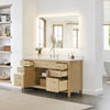 Custom image for Whitewashed Oak with Brushed Nickel Trim / Carrara Cultured Marble / No Mirror