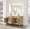 Custom image for Whitewashed Oak with Matte Black Trim / White Quartz / No Mirror