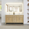 Custom image for Whitewashed Oak with Brushed Nickel Trim / White Cultured Marble / No Mirror