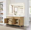 Custom image for Whitewashed Oak with Brushed Nickel Trim / White Quartz / No Mirror