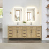 Custom image for Whitewashed Oak with Matte Black Trim / Giotto Quartz / No Mirror