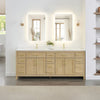 Custom image for Whitewashed Oak with Brushed Gold Trim / Giotto Quartz / No Mirror