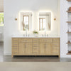 Custom image for Whitewashed Oak with Brushed Nickel Trim / White Cultured Marble / No Mirror